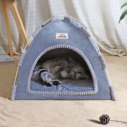 Refuge Douillet pour Chats - Design Moderne et Gris