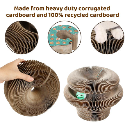 Griffoir Rond Interactif avec Balle Intégrée pour Chat