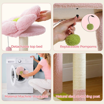 Arbre pour Chat Multicolore avec Hamac et Niche