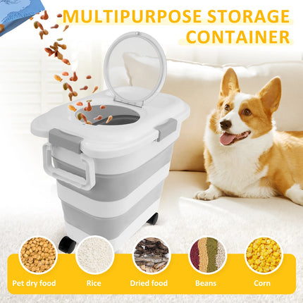 Conteneur à Roulettes avec Pelle Intégrée – Rangement Croquettes Hermétique