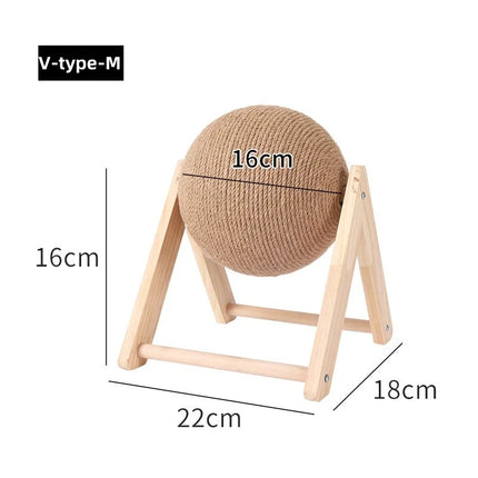 Griffoir Interactif pour Chat avec Boules en Sisal Suspendues