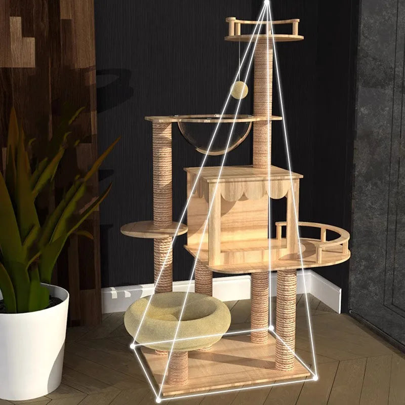 Arbre à Chat Minimaliste | Design Moderne à Niveaux