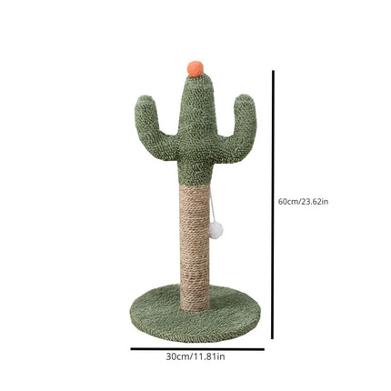 Arbre à Chat Cactus avec Griffoir et Jouet Suspendu