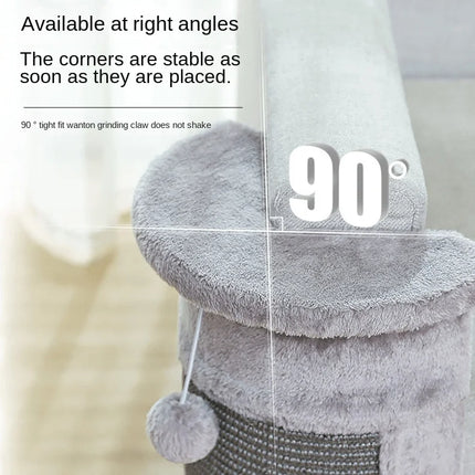 Poteau à Griffer pour Chat avec Accessoires Suspendus