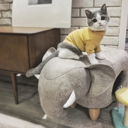 Cachette pour Chat en Forme d'Hippopotame – Meuble Original et Ludique