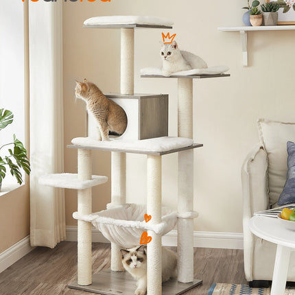 Arbre à Chat Multi-Niveaux avec Hamac et Niche