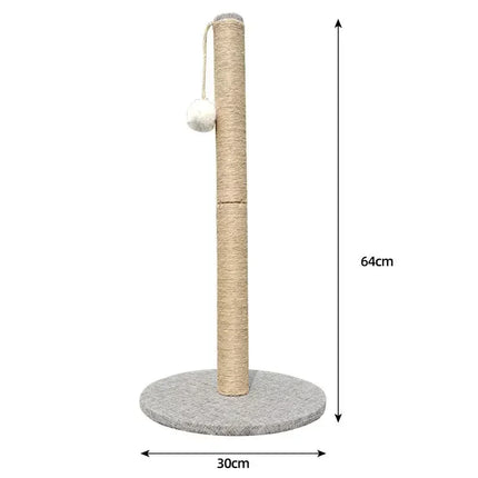 Arbre à Chat Compact avec Jouet Suspendu – Design Minimaliste