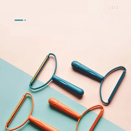 Outil de Nettoyage Multifonction pour Textiles - Double Dévidoir Orange et Bleu