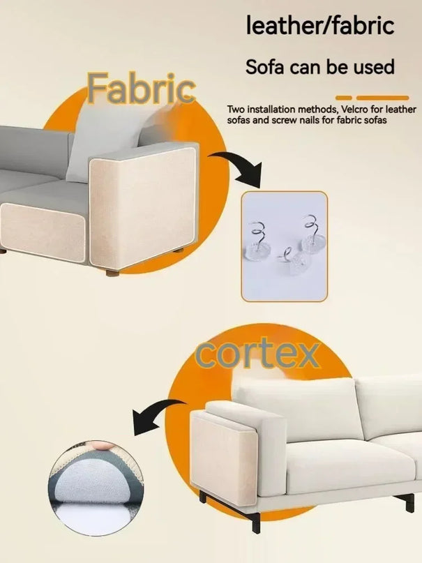 Canapés modulables tissu et cuir avec fixations adaptées