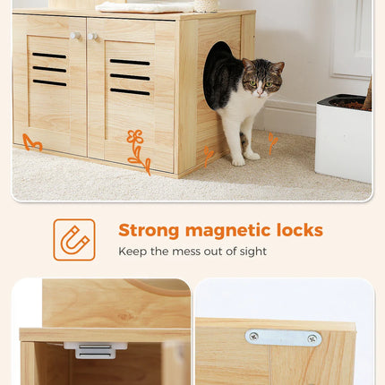 Arbre à Chat avec Meuble Intégré et Plateformes Douces