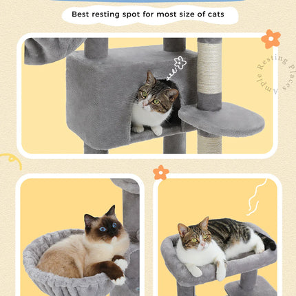 Arbre à Chat Multi-Niveaux avec Hamac et Niche Intégrée