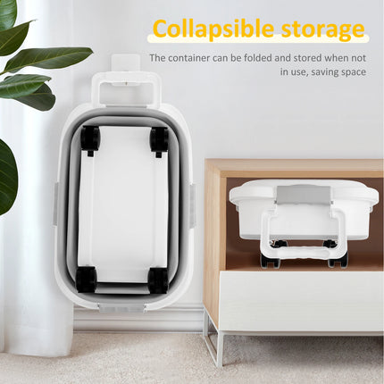 Conteneur à Roulettes avec Pelle Intégrée – Rangement Croquettes Hermétique