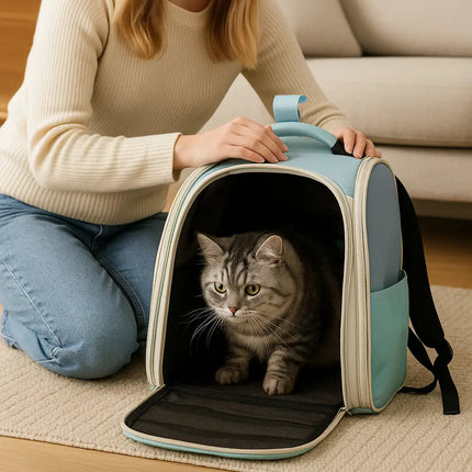 Sac à Dos pour Chat avec Fenêtre Transparente – Rose