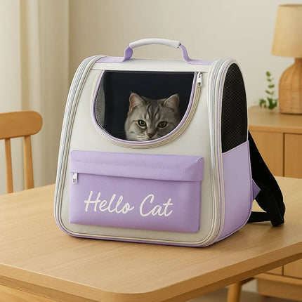 Sac à Dos pour Chat avec Fenêtre Transparente – Rose