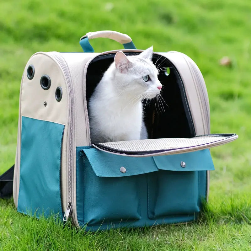 Sac à Dos Pliable avec Ventilation - Parfait pour Chats Aventuriers