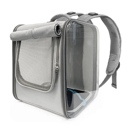 Transporteur rectangulaire pratique à parois rigides pour animaux