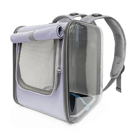 Transporteur rectangulaire pratique à parois rigides pour animaux