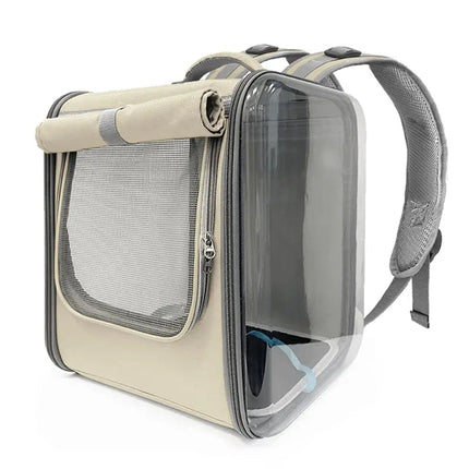 Transporteur rectangulaire pratique à parois rigides pour animaux