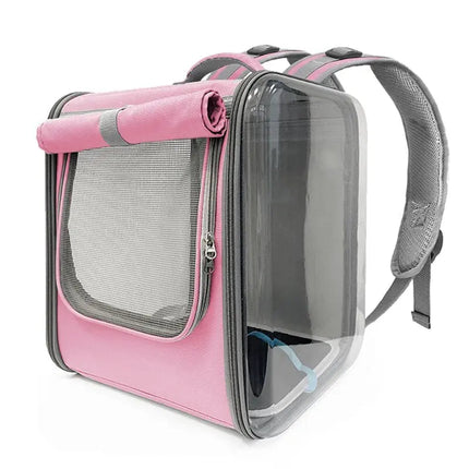 Transporteur rectangulaire pratique à parois rigides pour animaux