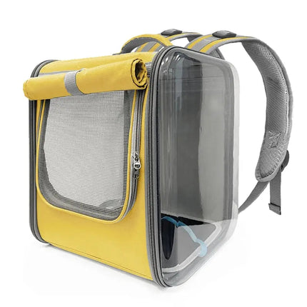 Transporteur rectangulaire pratique à parois rigides pour animaux