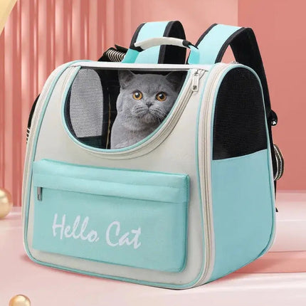 Sac à Dos pour Chat avec Ventilation Optimale et Sécurité Intégrée