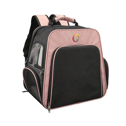 Sac à Dos Respirant pour Chat avec Extension Pliable et Filet Mesh