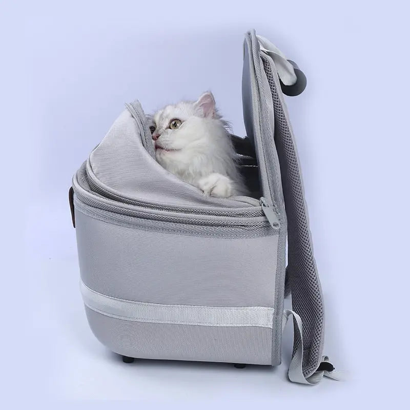 Sac à Dos Portable pour Chats avec Ventilation et Accès Zippé
