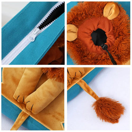 Sac à Main Ludique avec Motif de Tête de Lion - Idéal pour Objets Personnels ou Animal