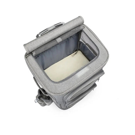 Sac pliable télescopique à roulettes pour chat urbain