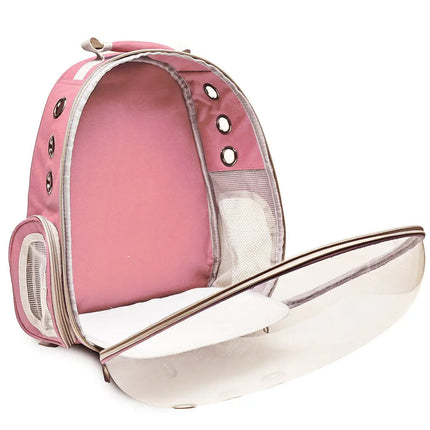 Sac Rose Vision Clair avec Aérations Multiples pour Chat Urbain
