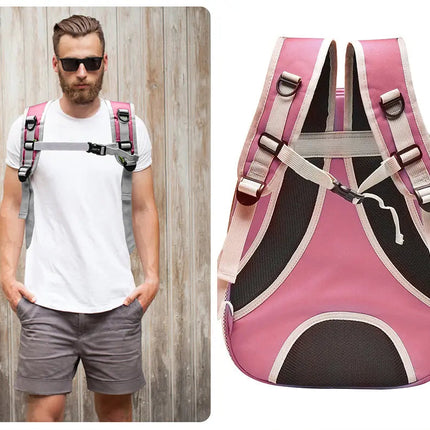 Sac Rose Vision Clair avec Aérations Multiples pour Chat Urbain