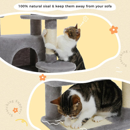 Arbre à Chat Multi-Niveaux avec Hamac et Niche Intégrée