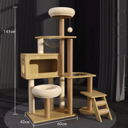 Arbre à Chat Minimaliste | Design Moderne à Niveaux