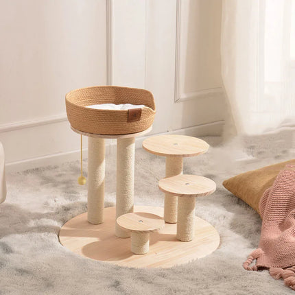 Arbre à Chat Minimaliste | Design Moderne à Niveaux