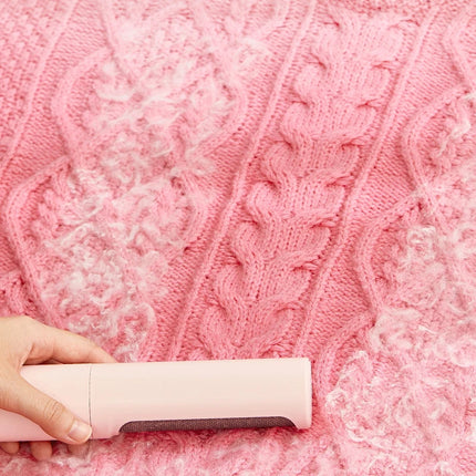 Brosse poils minimaliste pastel avec tissu texturé intégré - Mécanisme amovible