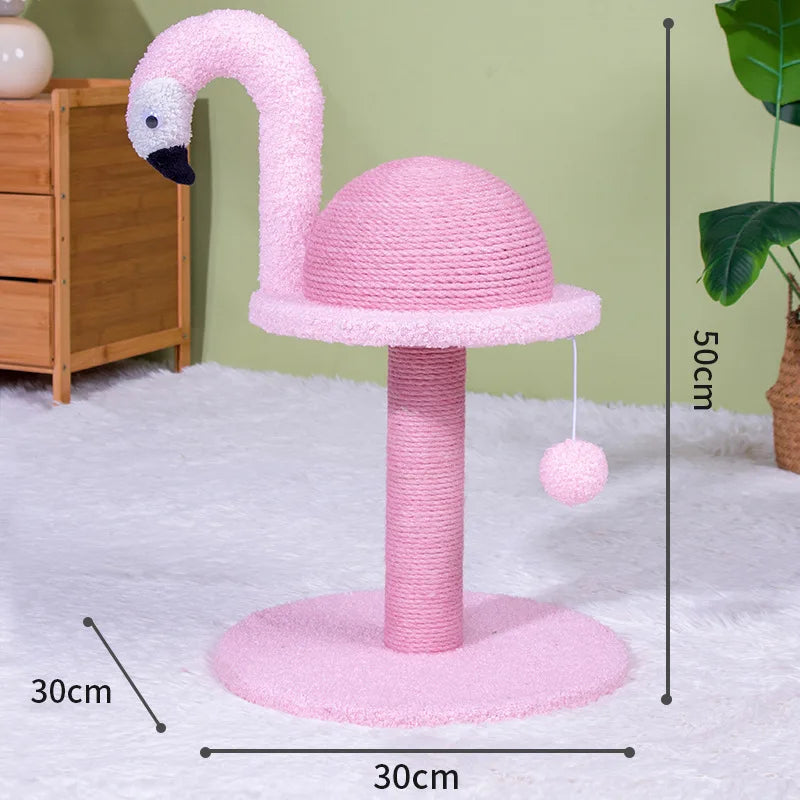 Griffoir Flamant Rose Ludique pour Chats