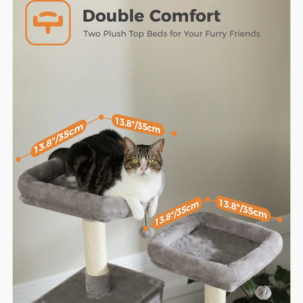 Arbre à Chats Haut avec Hamac et Niches