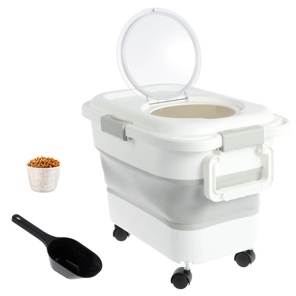 Conteneur à Roulettes avec Pelle Intégrée – Rangement Croquettes Hermétique