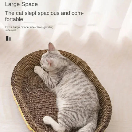 Panier Ovale en Carton Durable - Espace Spacieux pour Chats