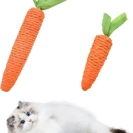 Carottes Ludiques en Corde pour Chat – Jouet Mignon et Interactif