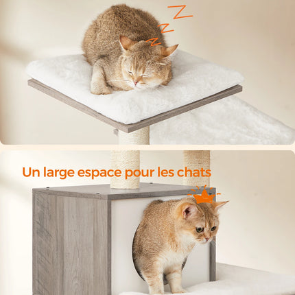 Arbre à Chat Multi-Niveaux avec Hamac et Niche