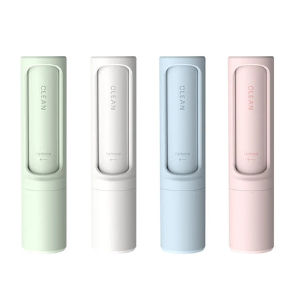 Brosse poils minimaliste pastel avec tissu texturé intégré - Mécanisme amovible