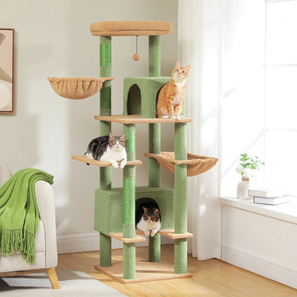 Arbre pour Chats à Plusieurs Niveaux avec Niche et Paniers Suspendus