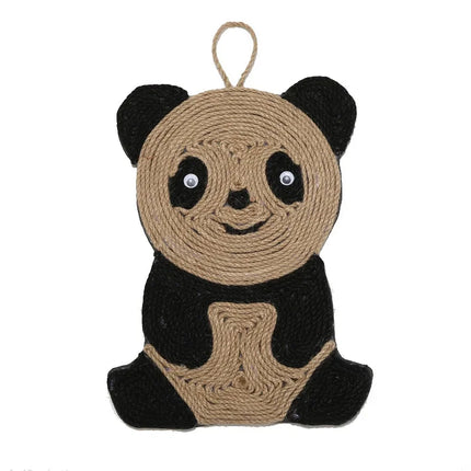 Panda Suspendu Décoratif en Corde Tressée - Artisanat Naturel et Ludique