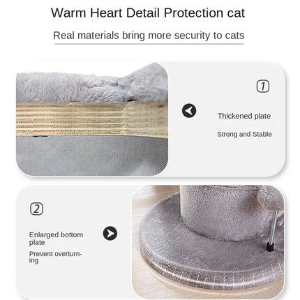 Poteau à Griffer pour Chat avec Accessoires Suspendus