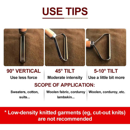 Râteau Manuel Anti-Peluches pour Tissus et Laine