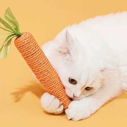 Carottes Ludiques en Corde pour Chat – Jouet Mignon et Interactif