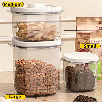 Conteneurs hermétiques transparents pour croquettes et friandises