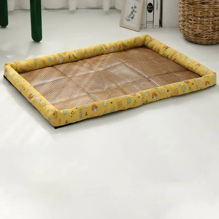 Tapis Décontracté pour Chat avec Bord Avocat et Surface Naturelle