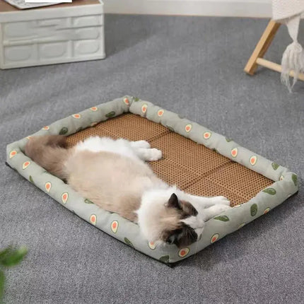 Tapis Décontracté pour Chat avec Bord Avocat et Surface Naturelle